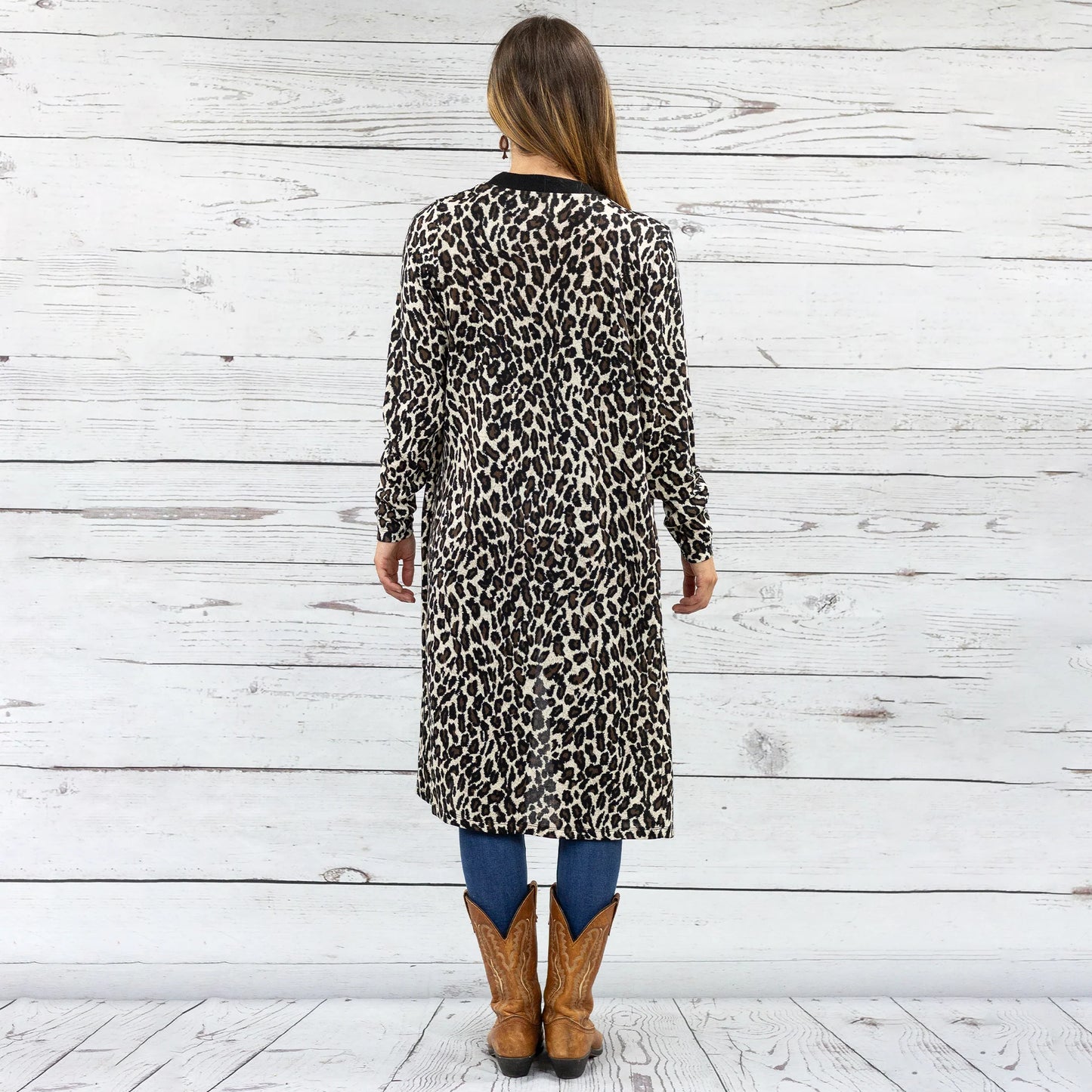 Leopard Cardigan with Pockets