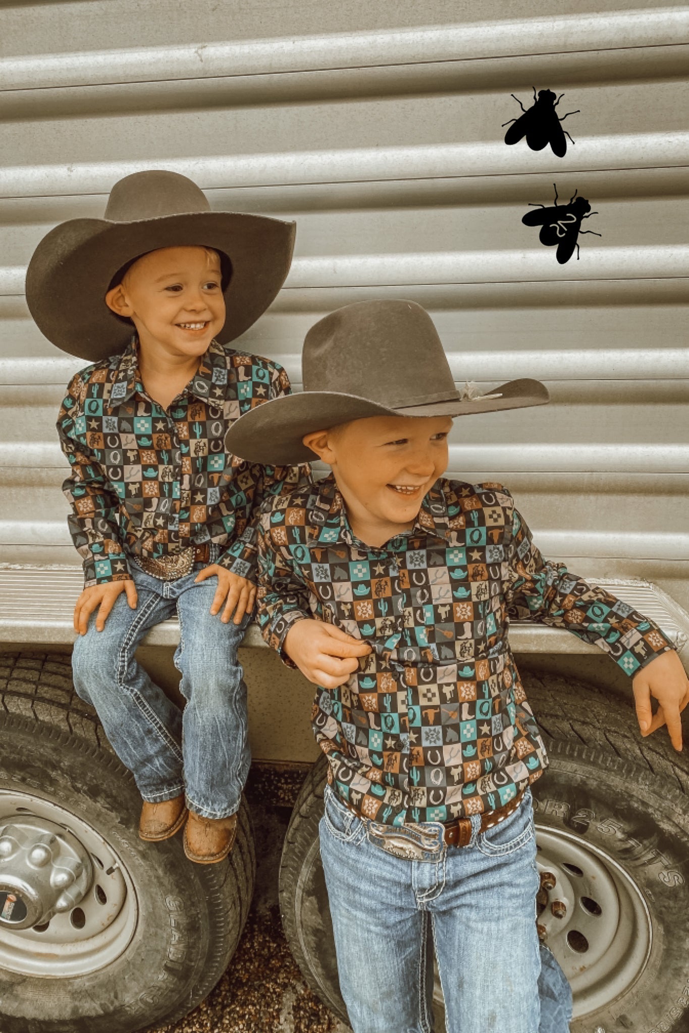 CHECK YER COWBOY L/S [KIDS]