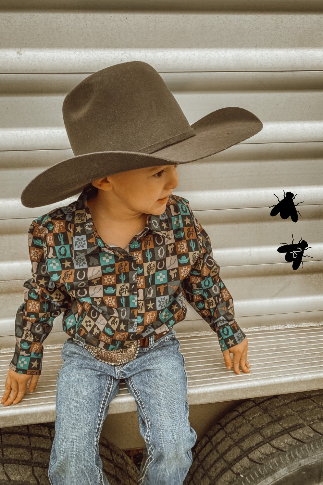 CHECK YER COWBOY L/S [KIDS]