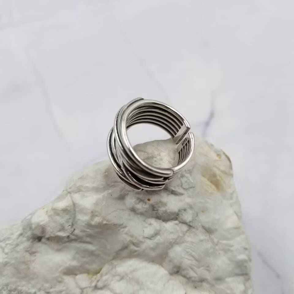 Minimalist Silver Plated Wrap Ring