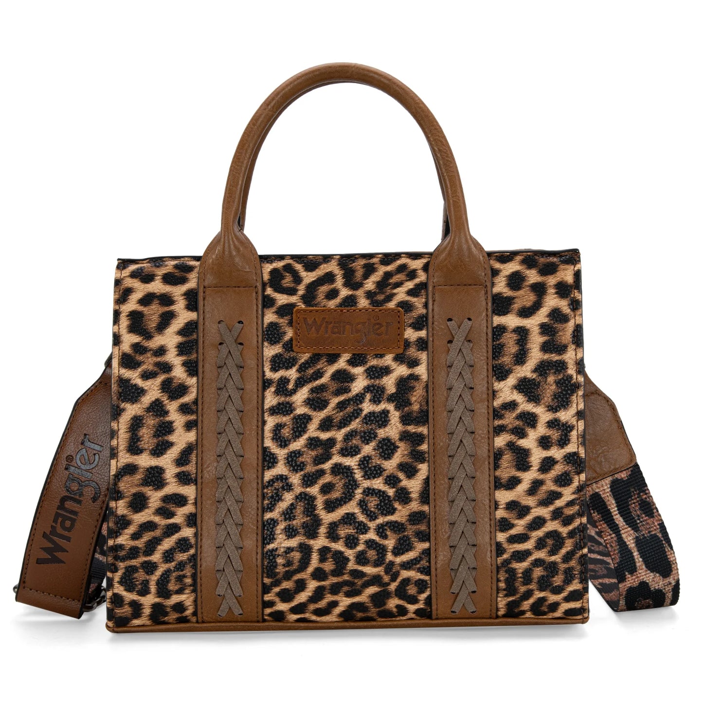 Wrangler Leopard Print Concealed Carry Tote/Crossbody