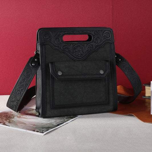 Trinity Ranch Top Handle Tooled Concealed Carry Tote/Crossbody