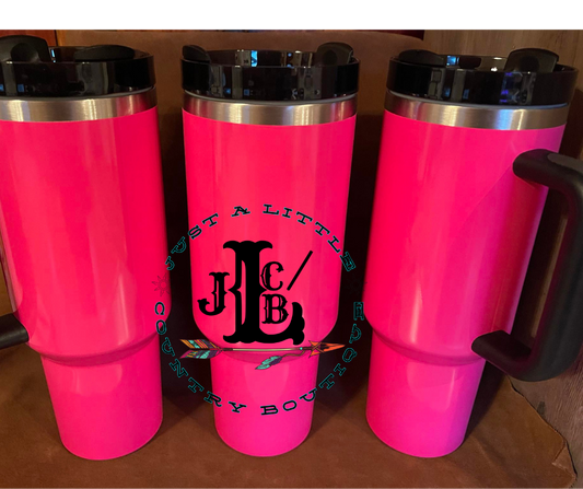 40 OZ Neon Pink Tumbler