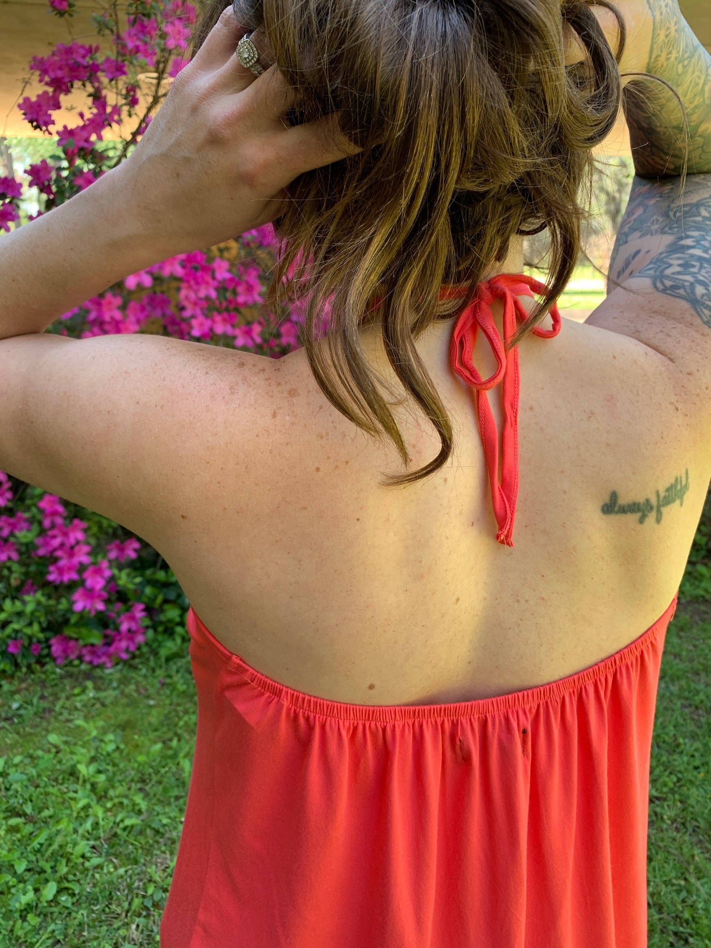 Backless in Beaumont Coral Top